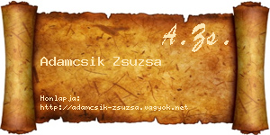 Adamcsik Zsuzsa névjegykártya